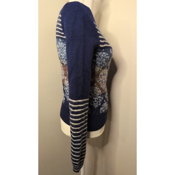 Anthropologie Sparrow Arras boho winter wool mohair zip up sweater xs-sm - Picture 4 of 8